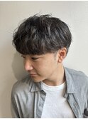 ニュアンスマッシュツーブロックパーマメンズカット