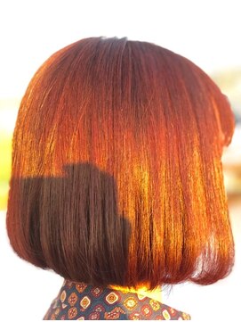 ノワール NOIR ニュアンスカラー/レッドブラウン/大人ボブ/顎ラインボブ