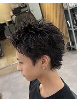 ビカムメンズヘアー 栄店(become men's hair)&nbsp;スパイキーウルフランダムスパイキーパーマ無造作短髪