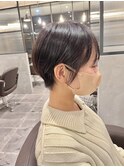 前髪あり 丸みショート
