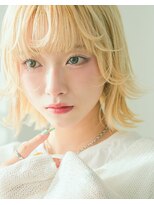 アーレア バイ リトル 横浜(Alea by little) 束感ブロンドボブウルフ［横浜駅］