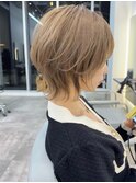 ミルクティネオウルフ　ウルフカット　ショートウルフ　ウルフ