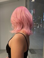 ★ベイビーピンクブリーチ海外風ミディアムレイヤー銀座有楽町