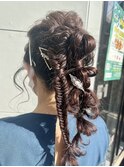 【お呼ばれヘアセット】個性派ツイン　畑瀬彩華