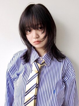 テルヴェ(Terve) 顔周りレイヤーフェイスレイヤー暗髪透明感カラーミディアムへア