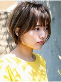 イメチェン/ホワイトブロンド/外ハネボブ/美髪/表参道/髪質改善