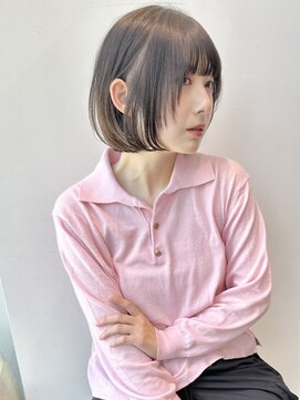 ステア ケース(stair case) 大人かわいい黒髪ミニボブ髪質改善カラー