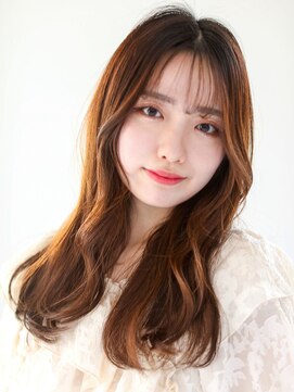 ガリカ 渋谷(Gallica) 顔周りレイヤーゆる巻きロング×ショコラブラウン