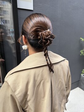 キーチェ 梅田中崎町(keych) 毛流れレイヤーカット/ミディアム/髪質改善/縮毛矯正