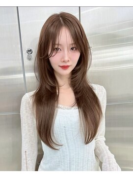 似合わせカット/ダークアッシュ/バタフライカット似合わせカット
