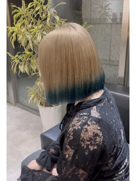 サロンドミルク 原宿(salon de MiLK) ミルクティーベージュ×裾カラー