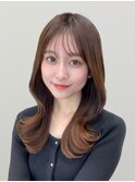 ＊20代30代40代◎小顔薄め前髪ミディアムレイヤーくびれヘア