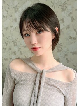 アグ ヘアー ロア 沼館店(Agu hair lore) 《Agu hair》【小顔×30代40代】韓国風 丸みショートボブ