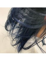 キー(kii)&nbsp;ネイビーブルー　ブリーチカラー　福岡　天神　今泉　薬院