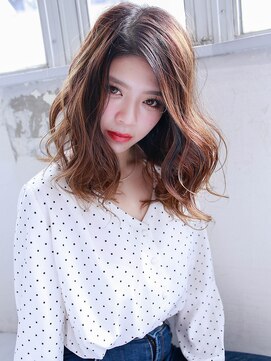 ラックスビー サファリ 阿倍野ルシアス店(LUXBE SAFARI) 3Dカラー×大人ウェーブ【LUXBE 阿倍野ルシアス店】