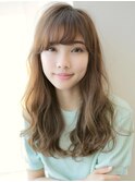 《Agu hair》ほぐしウェーブのリラックスミディロング