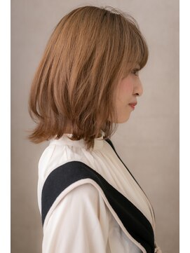 カバーヘア ブリス 川口(COVER HAIR bliss) シースルーバング小顔ミディアムボブウルフY川口20代30代40代