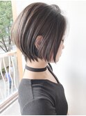 大人かわいいハンサムショート前髪なし