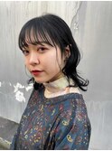 暗髪でも可愛い！レイヤーミディアム×暗髪カラー【藤枝】