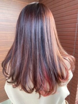 アロマエミュー(aroma emue) バレイヤージュ 巻き髪ロング