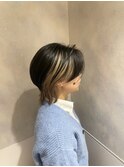 おしゃれ女子×ウルフカット×インナーカラー