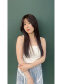 暗髪ロング