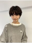 ショートパーマウルフパーマメンズライクニュアンスパーマ