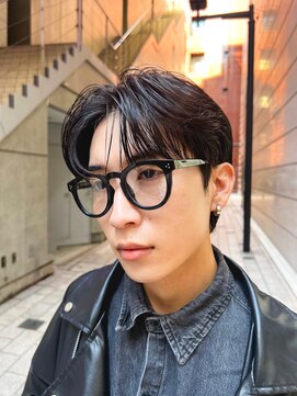 ガーデン 銀座(GARDEN) 艶センターパートニュアンスパーマ韓国マッシュダークアッシュ