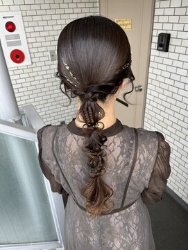ソノ(sono) 編みおろし タイトアレンジ タイトヘア 参列ヘア イベントヘア