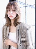 20代30代40代くびれレイヤー外ハネミディアム/茨木