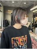 ニシグチstyle【アンブレラカラー／ホワイトベージュ/ボブ】