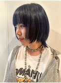 ウルフカット/ネイビーカラー