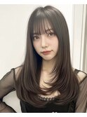 ココアベージュ/オリーブグレー/小顔/黒髪[立川/髪質改善]