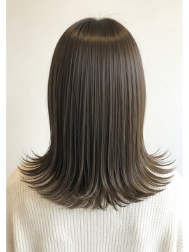 アントワープトーキョー(antwerp TOKYO) 30代40代外ハネミディアム髪質改善酸性ストレート白髪染め