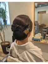 ももいろかぶとむし&nbsp;【和装美人】着物に映える。360度美しい品格ヘアアレンジ