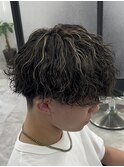 波巻きパーマ×ハイライト