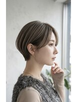 ゲイン(Gain) ショートカットx白髪ぼかしx髪質改善x縮毛矯正xダブルカラー