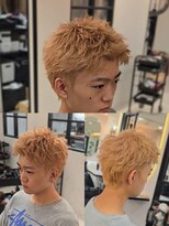 ラピス 名古屋駅前店(Lapis)&nbsp;スパイキーショート×ミルクティーベージュ/メンズ短髪