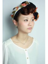 簡単ヘアアレンジ×スカーフ