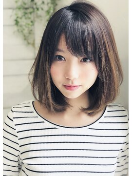 アグ ヘアー ロナック 宇都宮西川田店(Agu hair ronach) 《Agu hair》大人かわいいワンカールボブ 小顔ミディアム