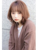 アジールヘア 所沢プロペ通り店(agir hair)&nbsp;ミディアムウルフ、、透明感を添えて、、Aラインボブ