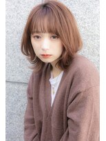 アジールヘア 所沢プロペ通り店(agir hair) ミディアムウルフ、、透明感を添えて、、Aラインボブ