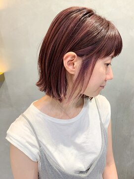 トルネード(TORNADO) 大人ショートボブぱっつんボブハイライトカラー前髪ありK07-06