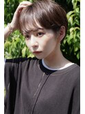 大人可愛い20代30代40代黒髪前下がりショートボブ丸みショート◎