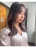 ダークラベンダーアッシュ×チェリーブラウン×大人ガーリー