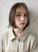 フェイスフレーミング ボブ ぱっつんボブ 透明感カラー