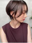 大人ショート×長めバング