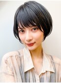 30代40代50代ハンサムショートパーマ黒髪ショートくびれショート