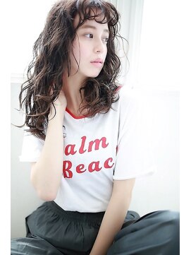 オーバーヘアー 尼崎店(over hair) 【over hair】無造作カール×セミロングスタイル