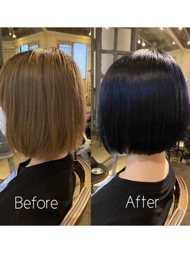 髪質改善と縮毛矯正の専門店 サンティエ(scintiller) 弱酸性カラー